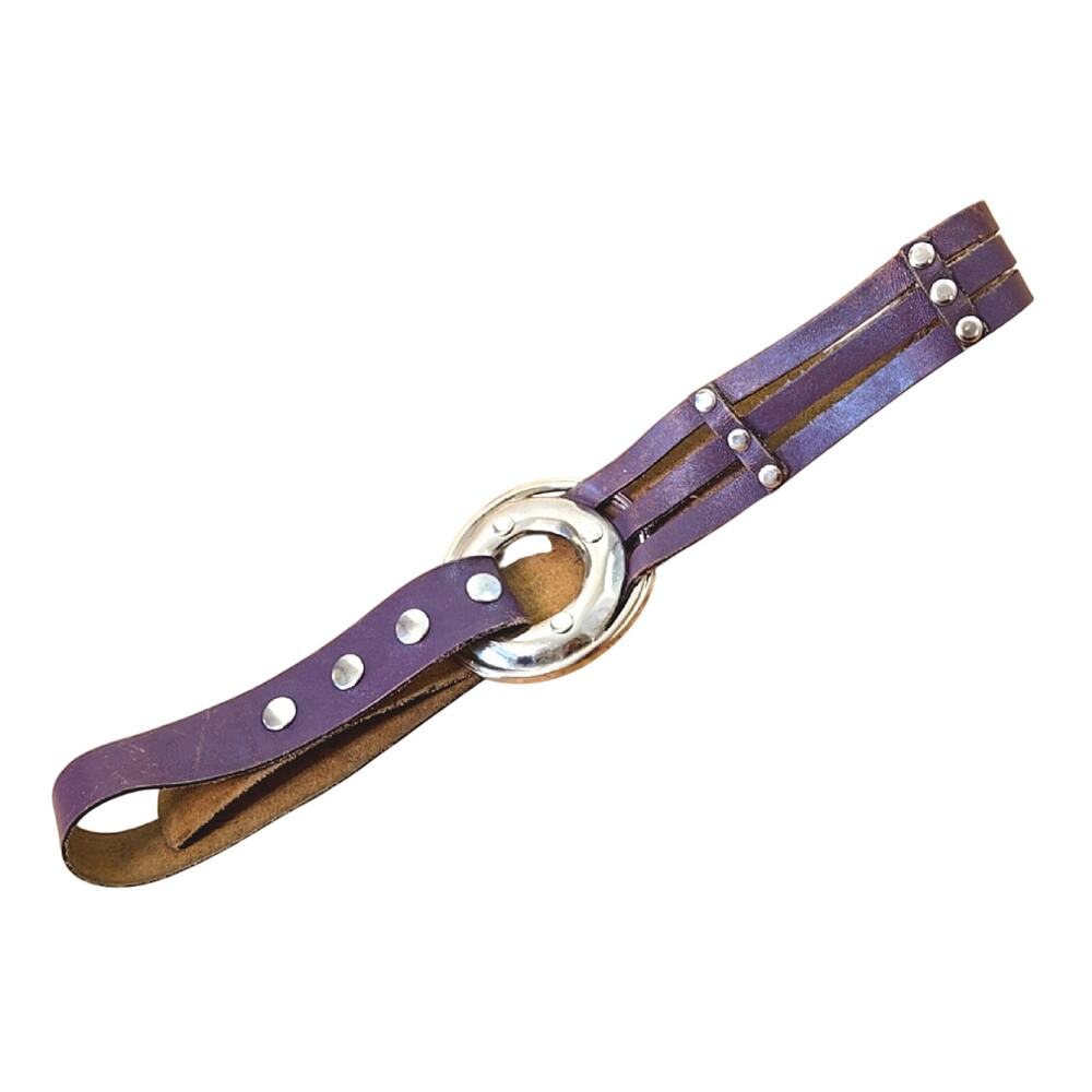 Vintage 1980s leather Circle Fashion Belt